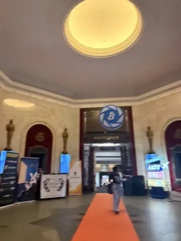 Inside the Palace of Culture and Science during the festival