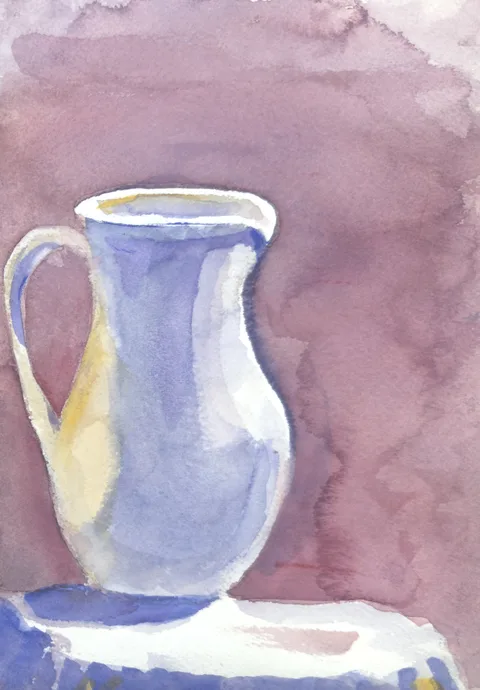 TJ Blue Pitcher 187, a painting by TJ Murphy