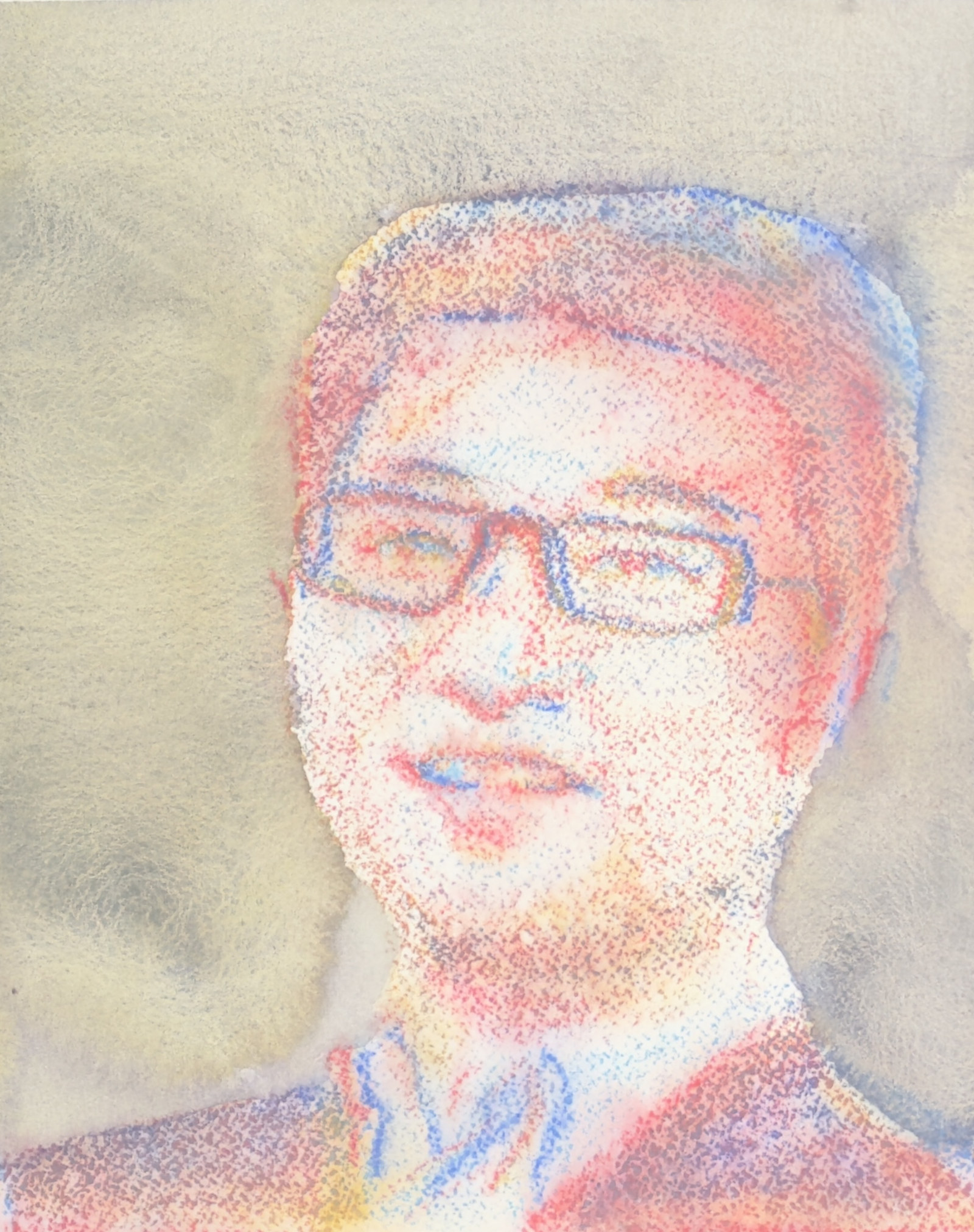 TJ Portrait with Glasses 319, a painting by TJ Murphy