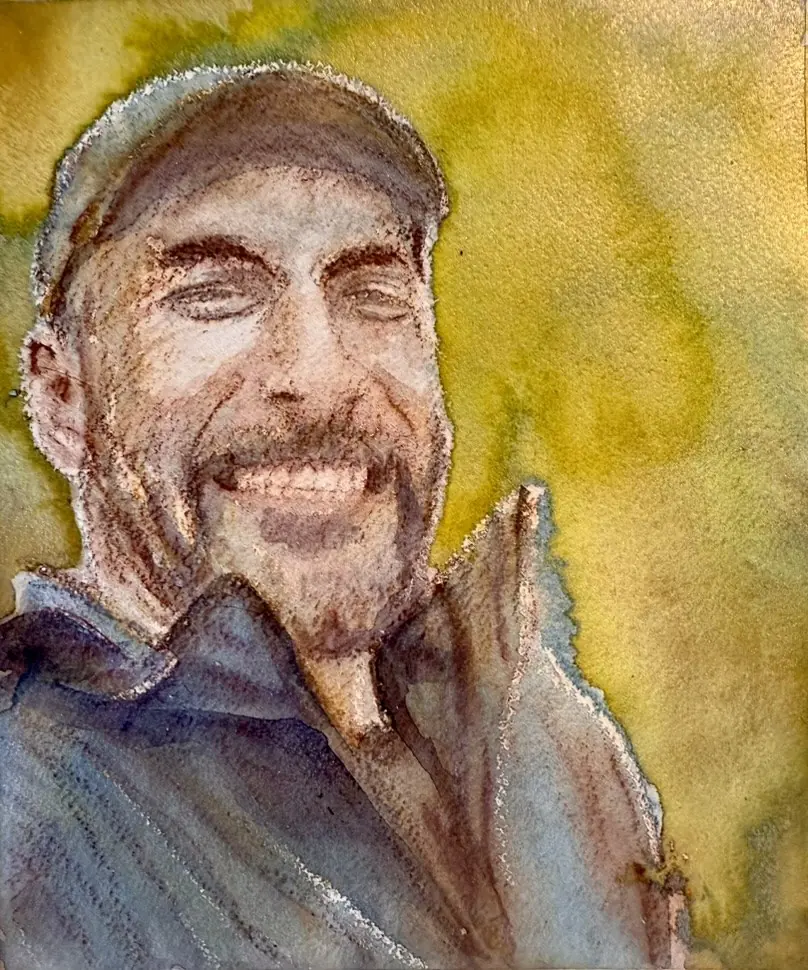 Chase Toole — Watercolor pastel, 2025, by TJ Murphy