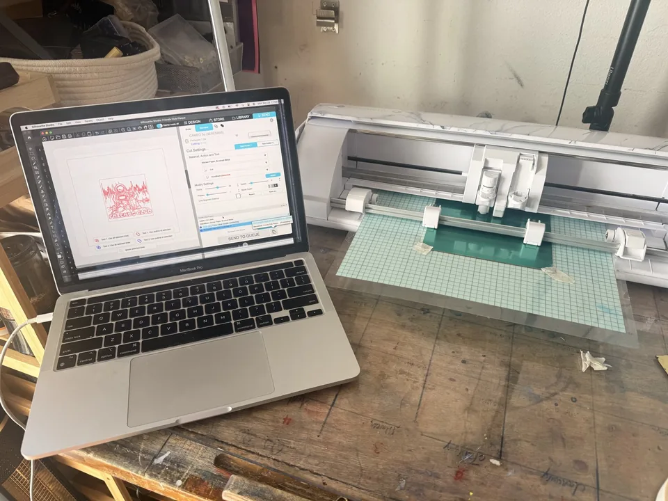 The design in Silhouette Studio, ready to cut