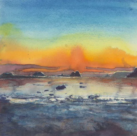 Strawberry Point Backpacking Trip #1, a painting by TJ Murphy