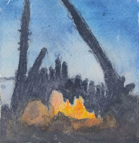 Strawberry Point Backpacking Trip #6, a painting by TJ Murphy