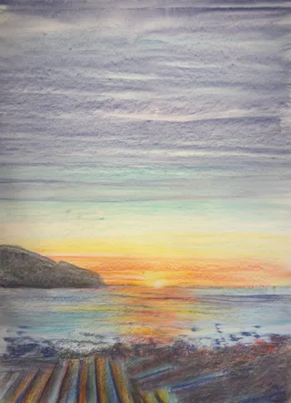 Sunrise in El Zonte (Large) by TJ Murphy