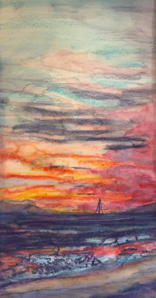 Sunset at Kihei on Maui by TJ Murphy