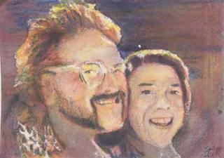 TJ Devo and Sarah Sandwich (L), a painting by TJ Murphy