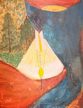 My Tipi, on Grand Traverse Bay by Paul Murphy